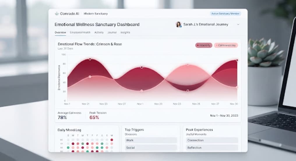Emotional trends chart visualization